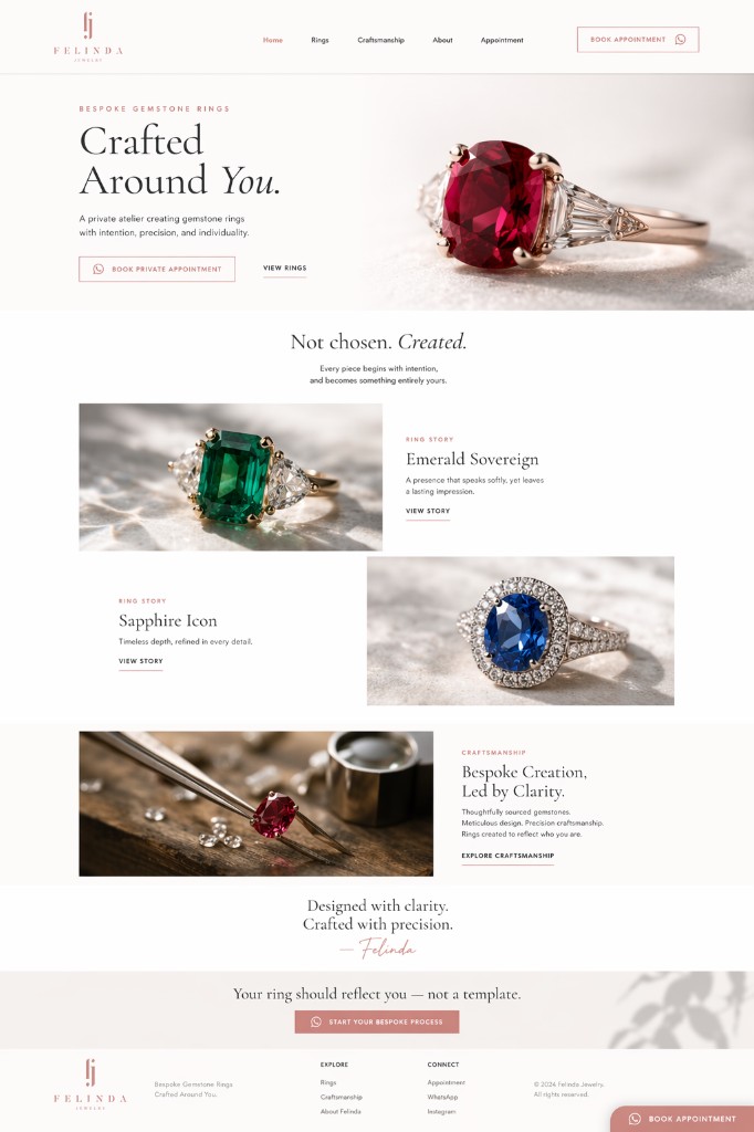 Bespoke gemstone ring